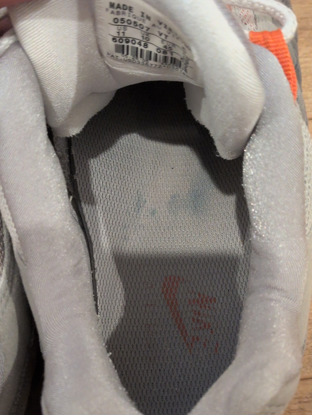 Damaged Nike Air Max 95  Gray Orange Men's Size 11 609048081 - Picture 10 of 12